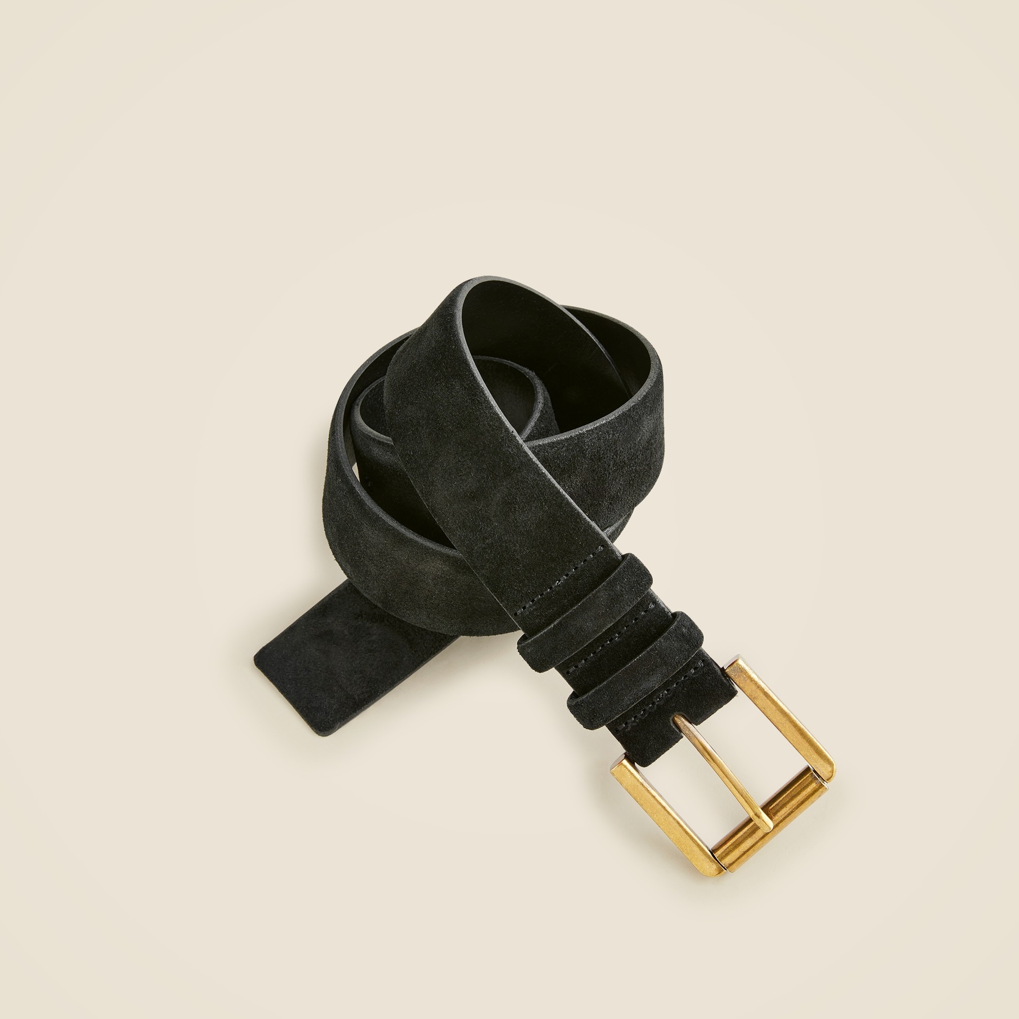 womens Suede roller-buckle belt