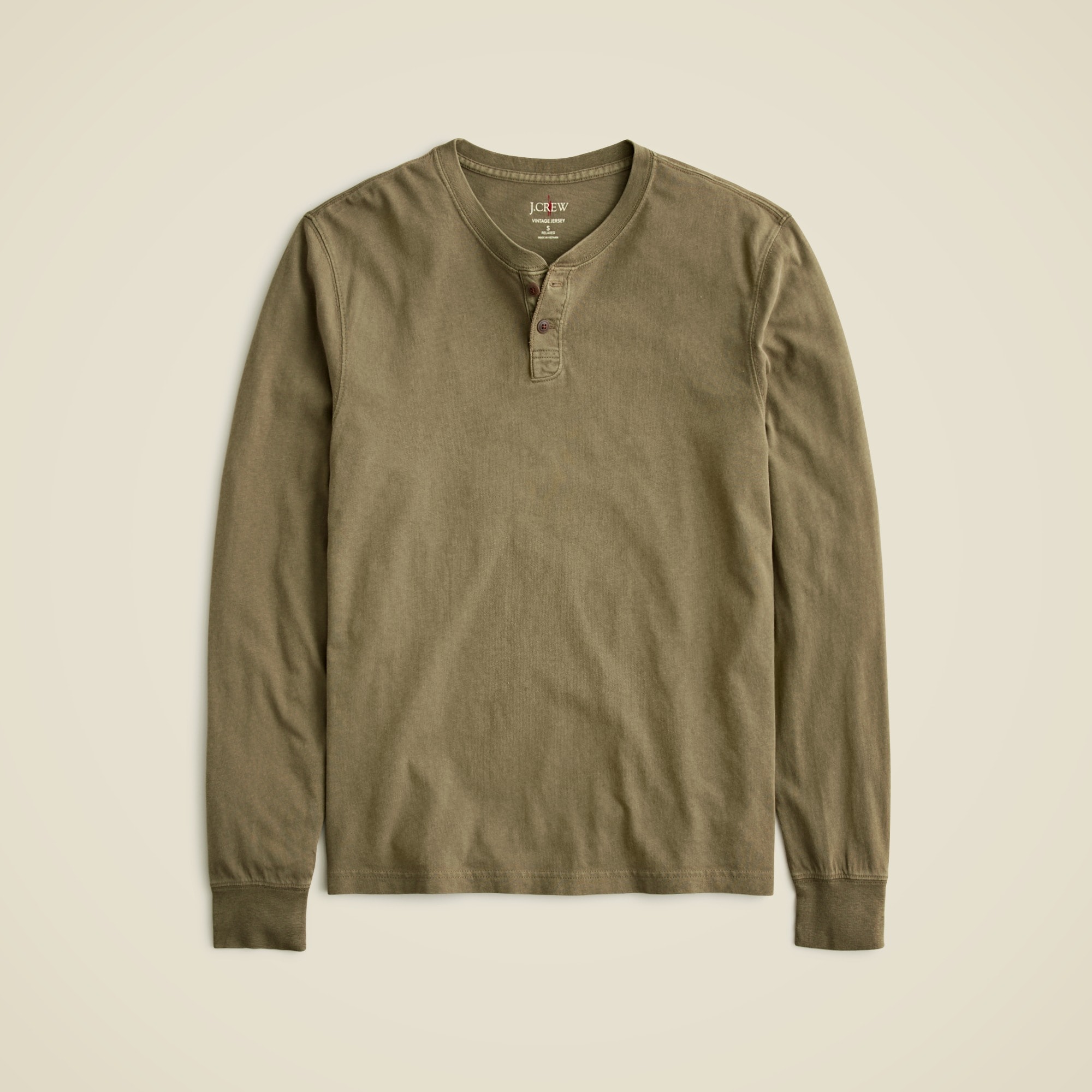  Vintage-wash cotton henley