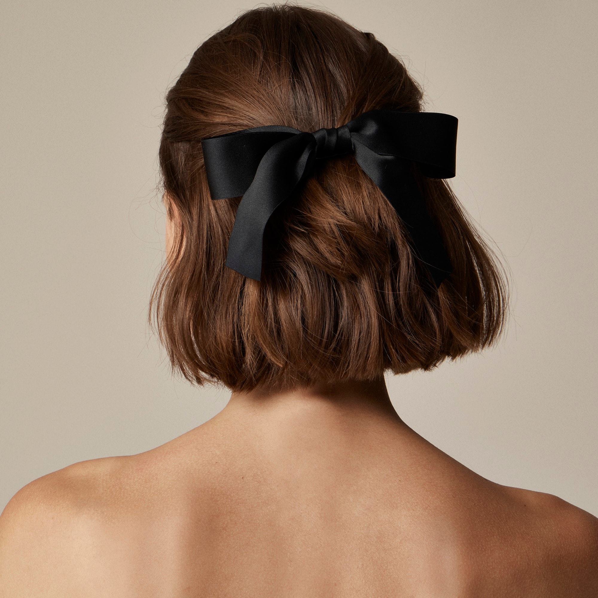 womens Satin bow hair barrette