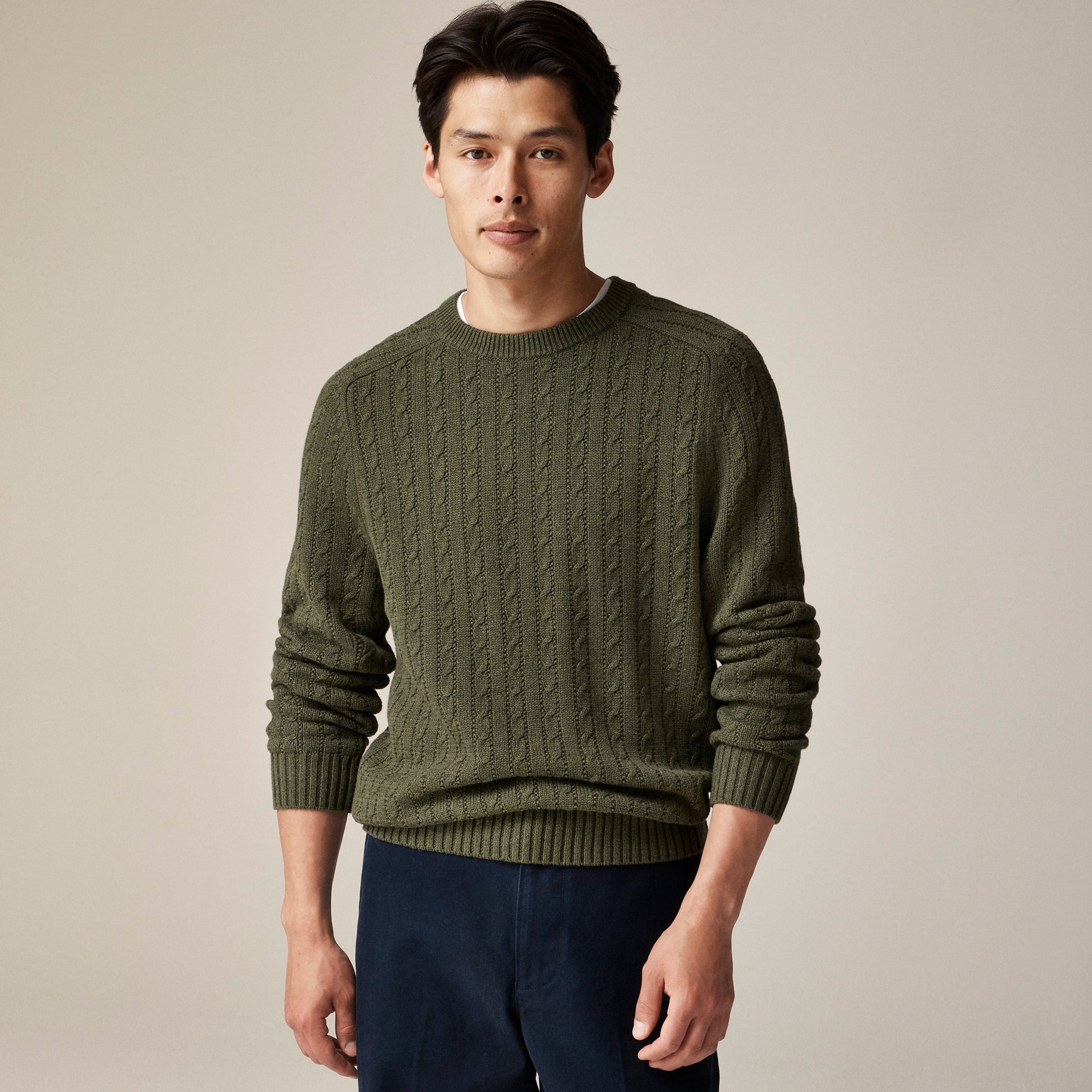 mens Heritage cotton cable-knit sweater