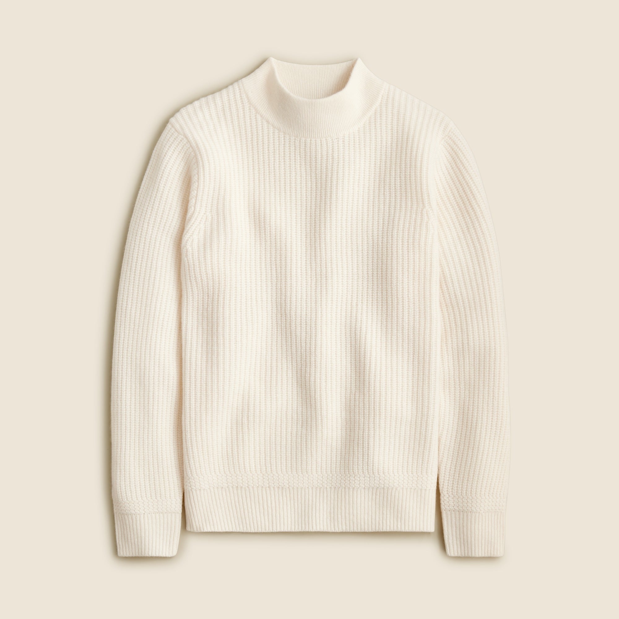 mens Cashmere ribbed mockneck sweater