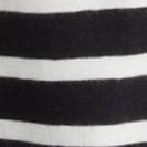 Kids' long-sleeve polo shirt in striped broken-in-jersey BLACK IVORY