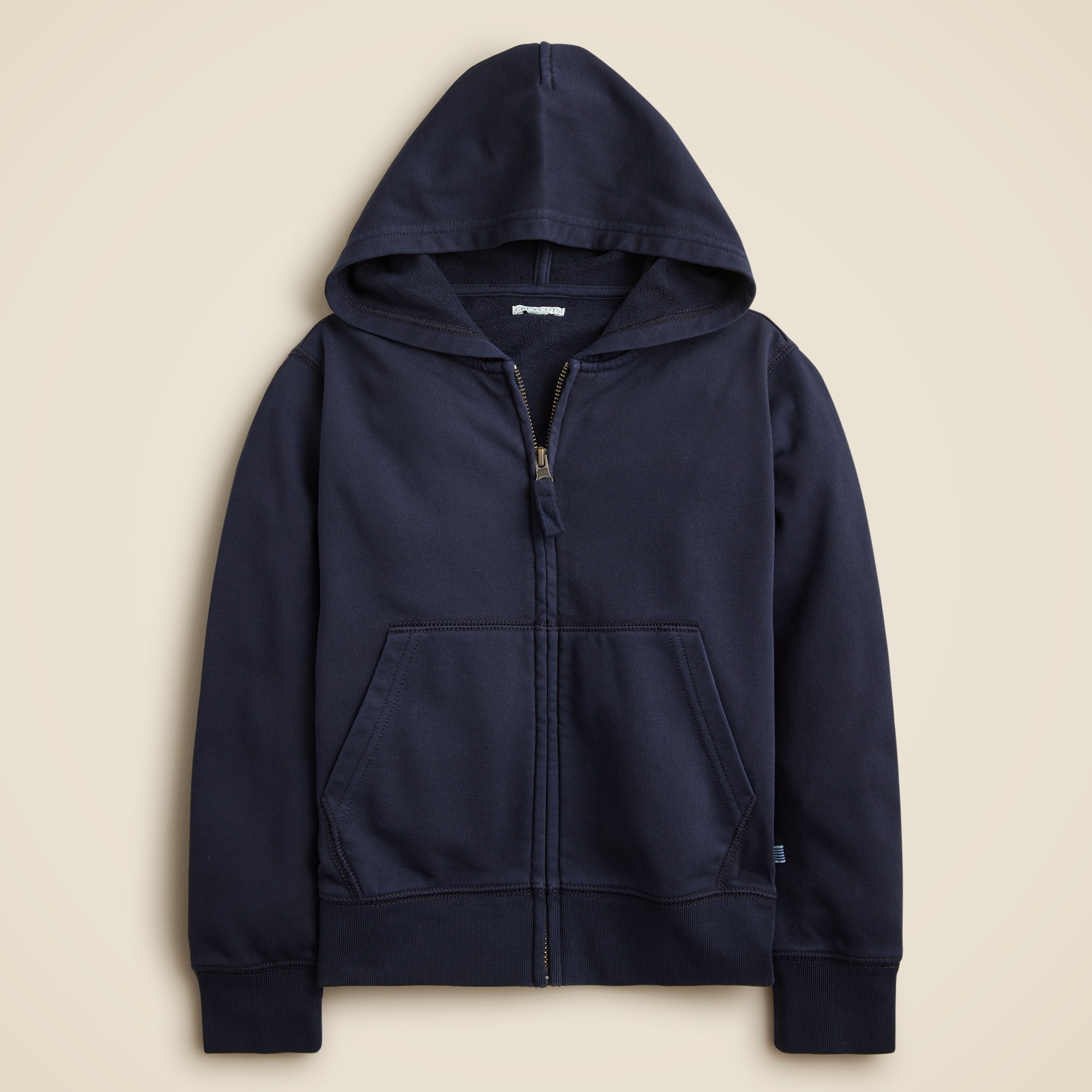 boys KID by Crewcuts garment-dyed zip-up hoodie