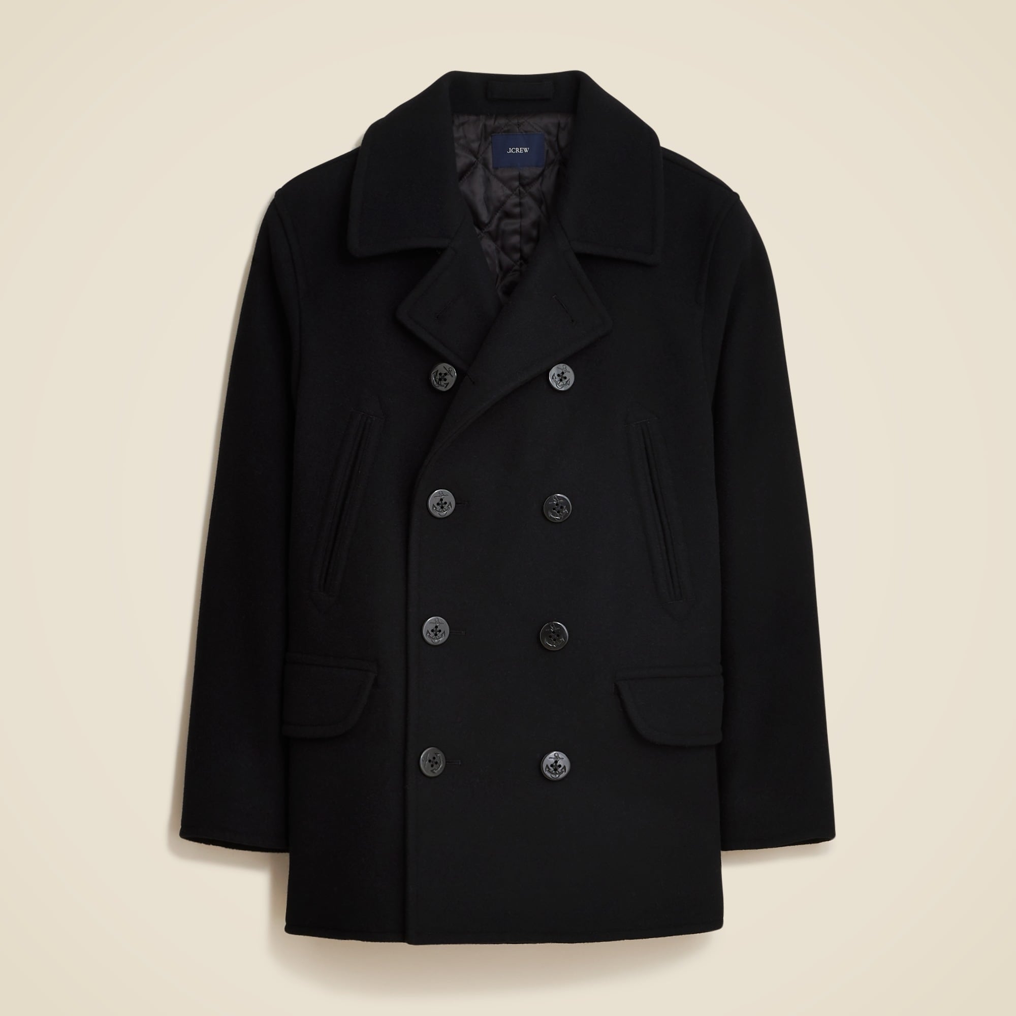 mens Dock peacoat in wool blend with PrimaLoft&reg;