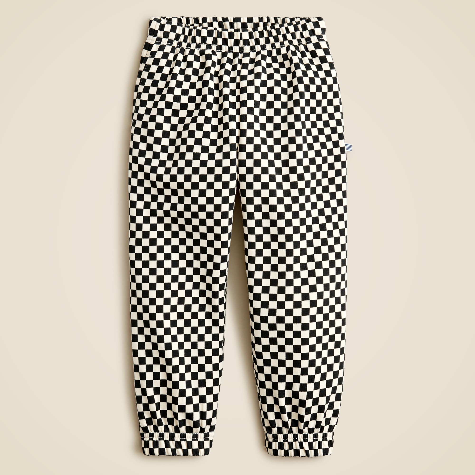 boys KID by Crewcuts garment-dyed sweatpant in checkerboard print