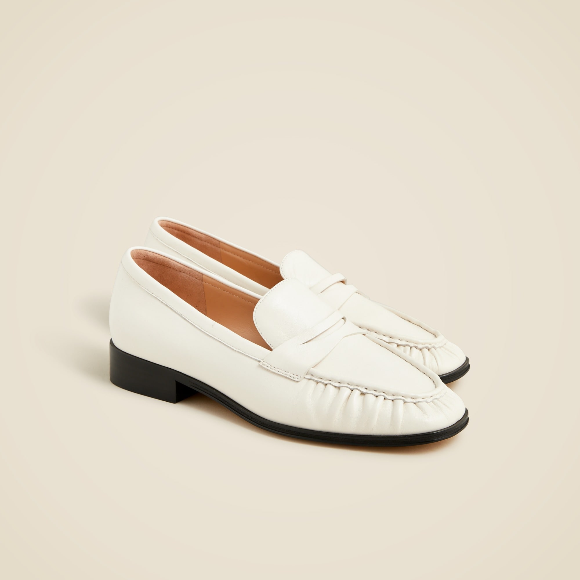 womens Maison ruched loafers in leather