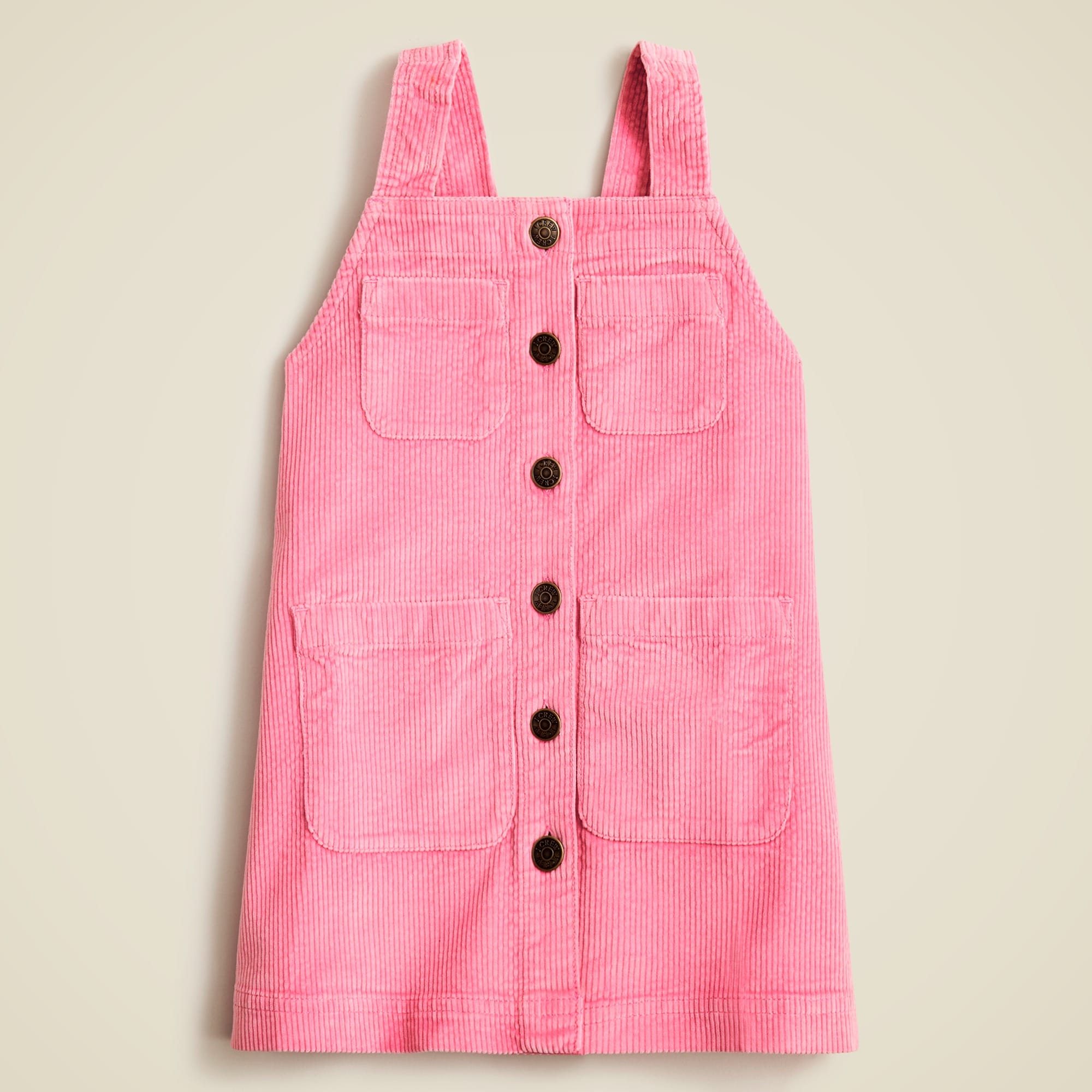 girls Girls' button-front dress in wide-wale corduroy