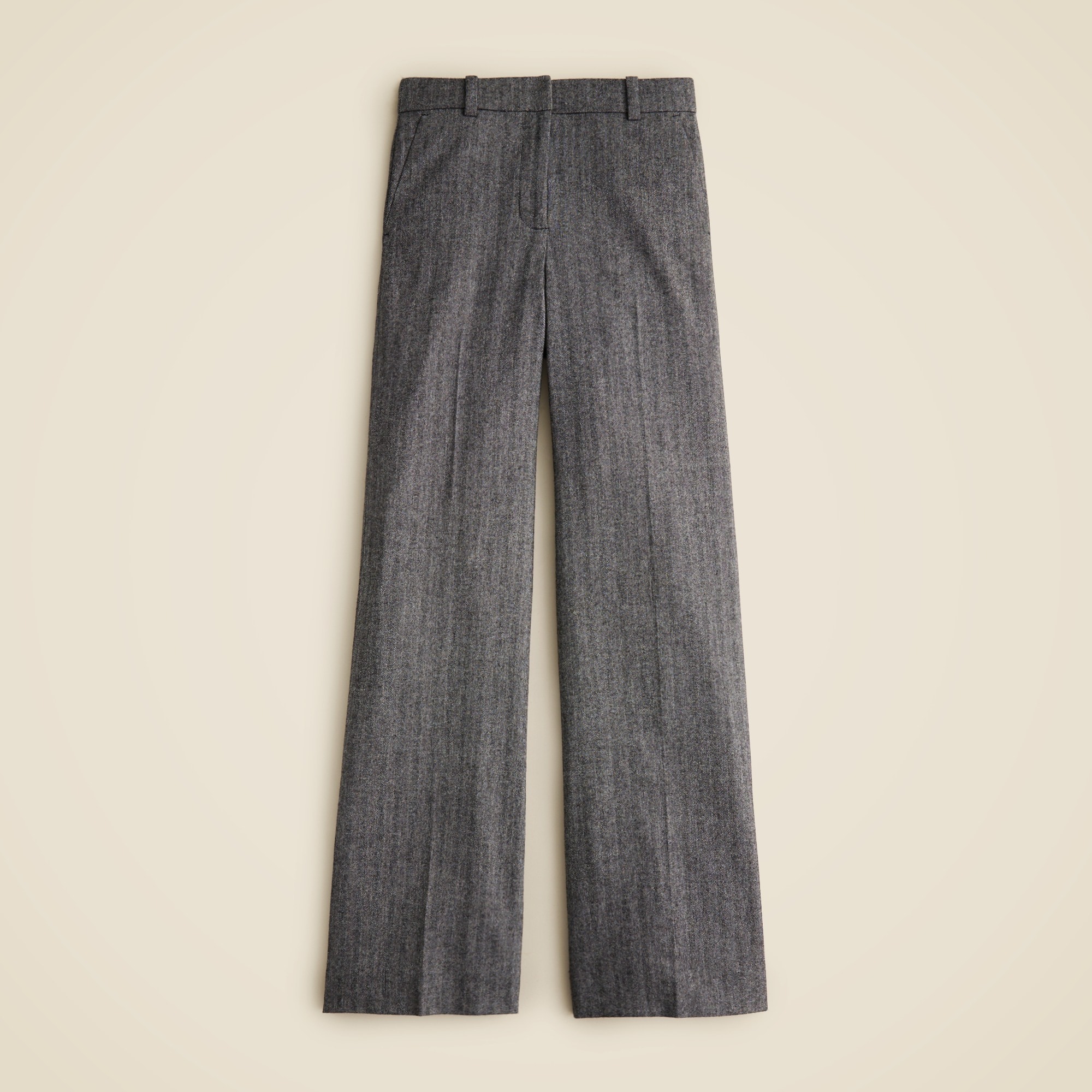 womens Carolina pant in Italian herringbone wool blend