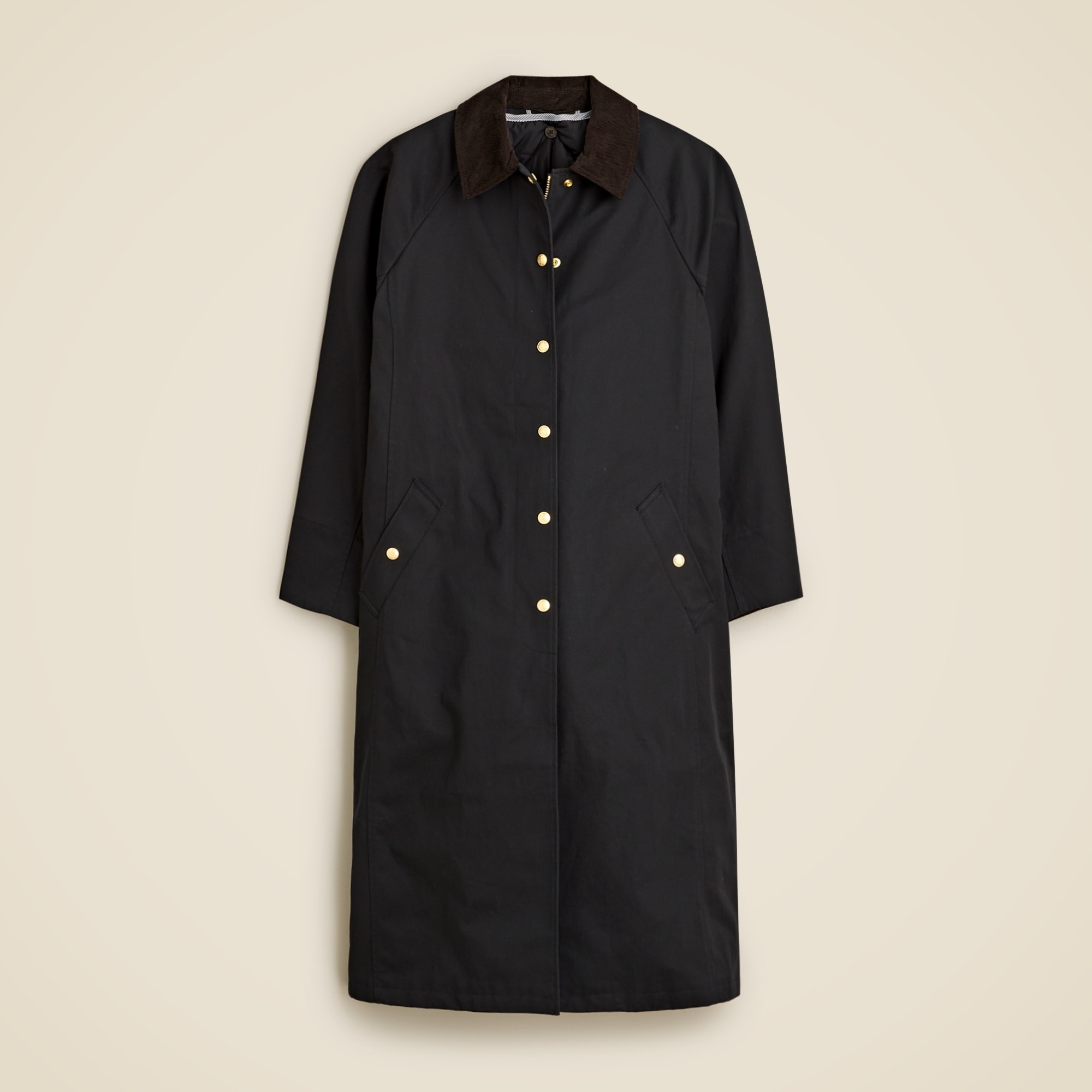 womens Petite long Barn Jacket&trade; in waxed cotton twill