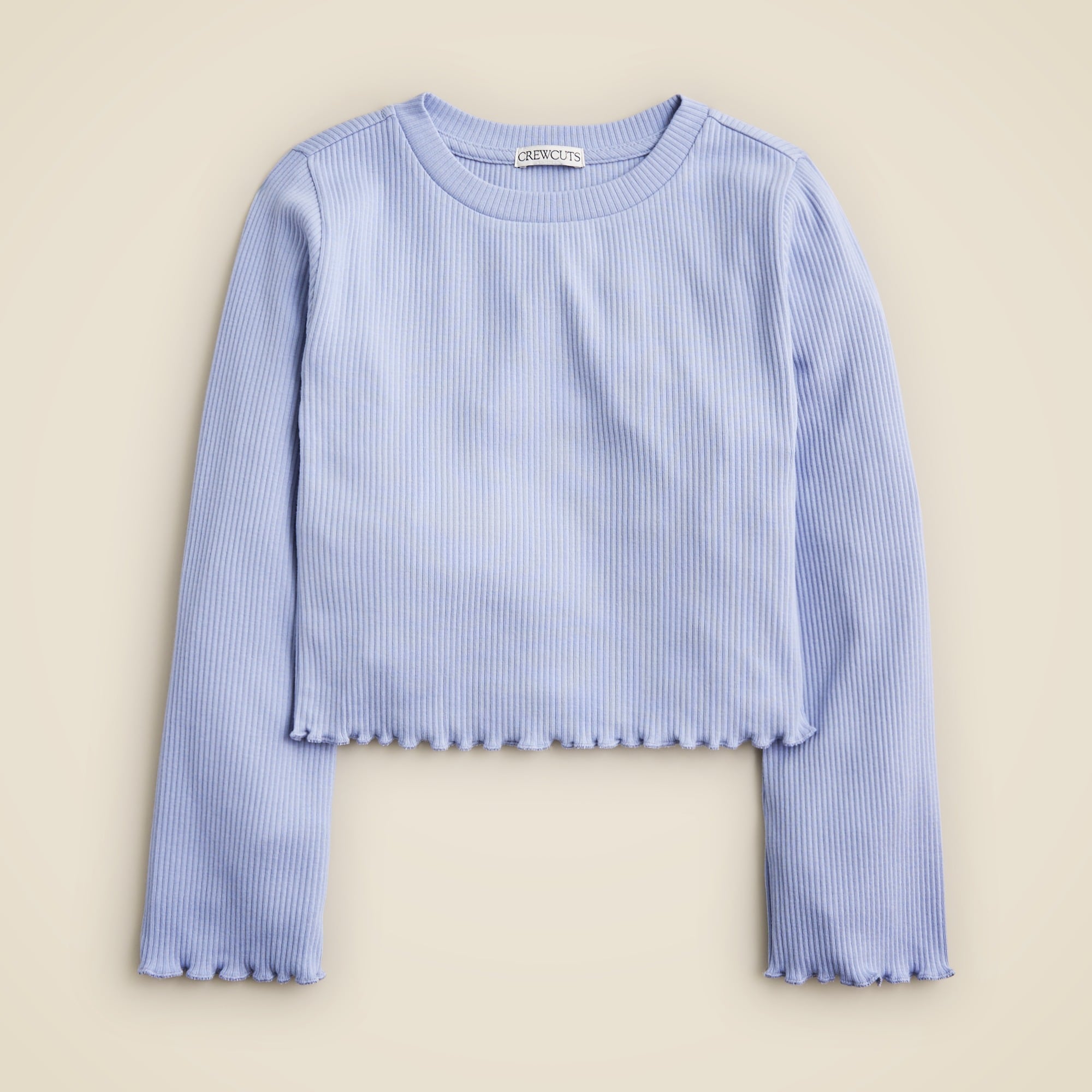 girls Girls' flared-sleeve everyday shirt in vintage rib