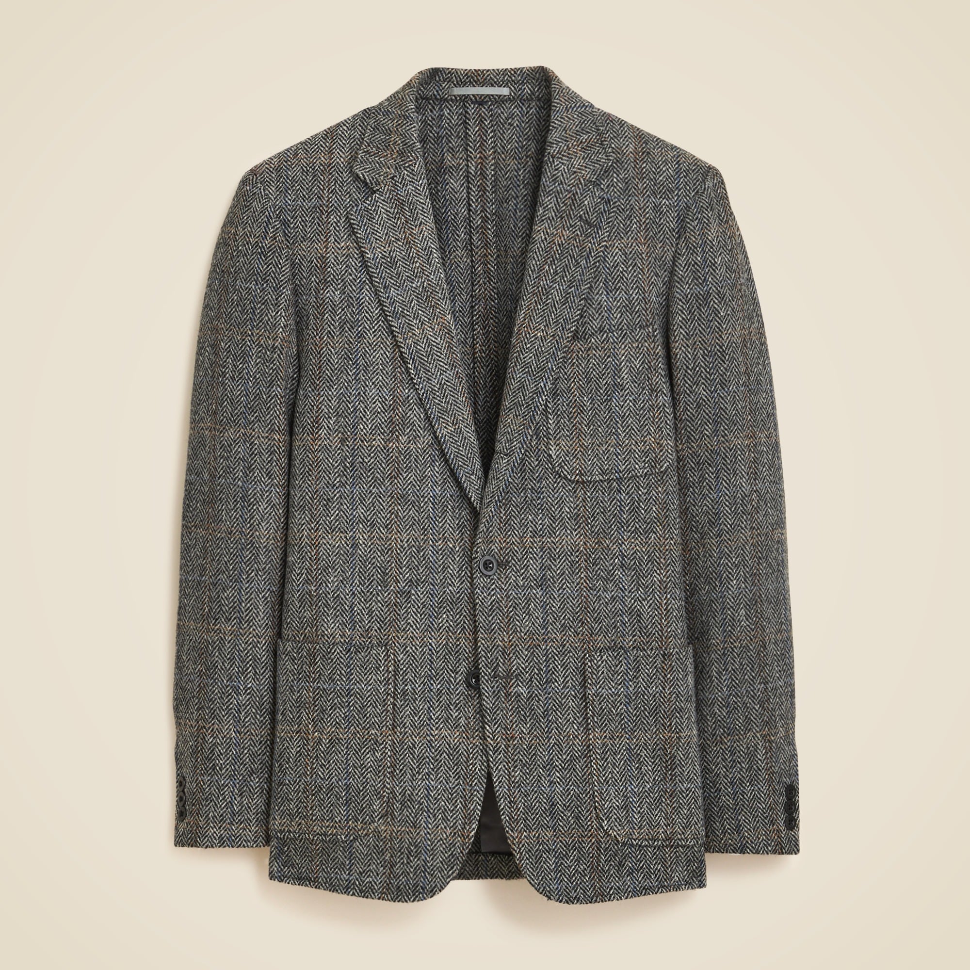 mens Relaxed-fit blazer in Scottish wool herringbone