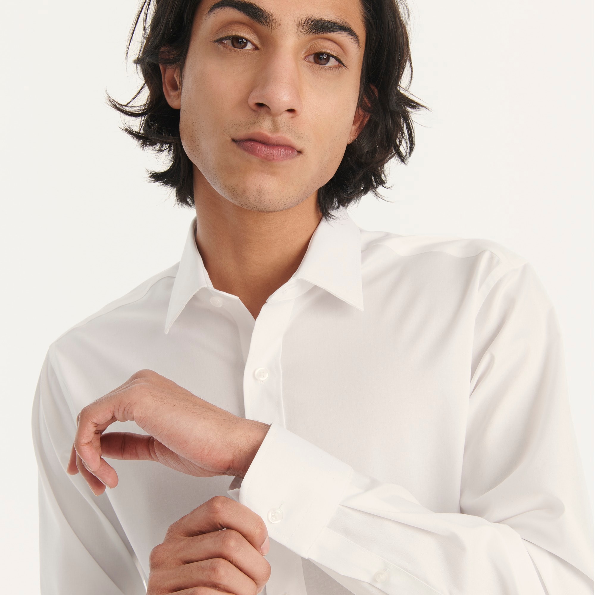 mens Bowery wrinkle-free dress shirt with spread collar