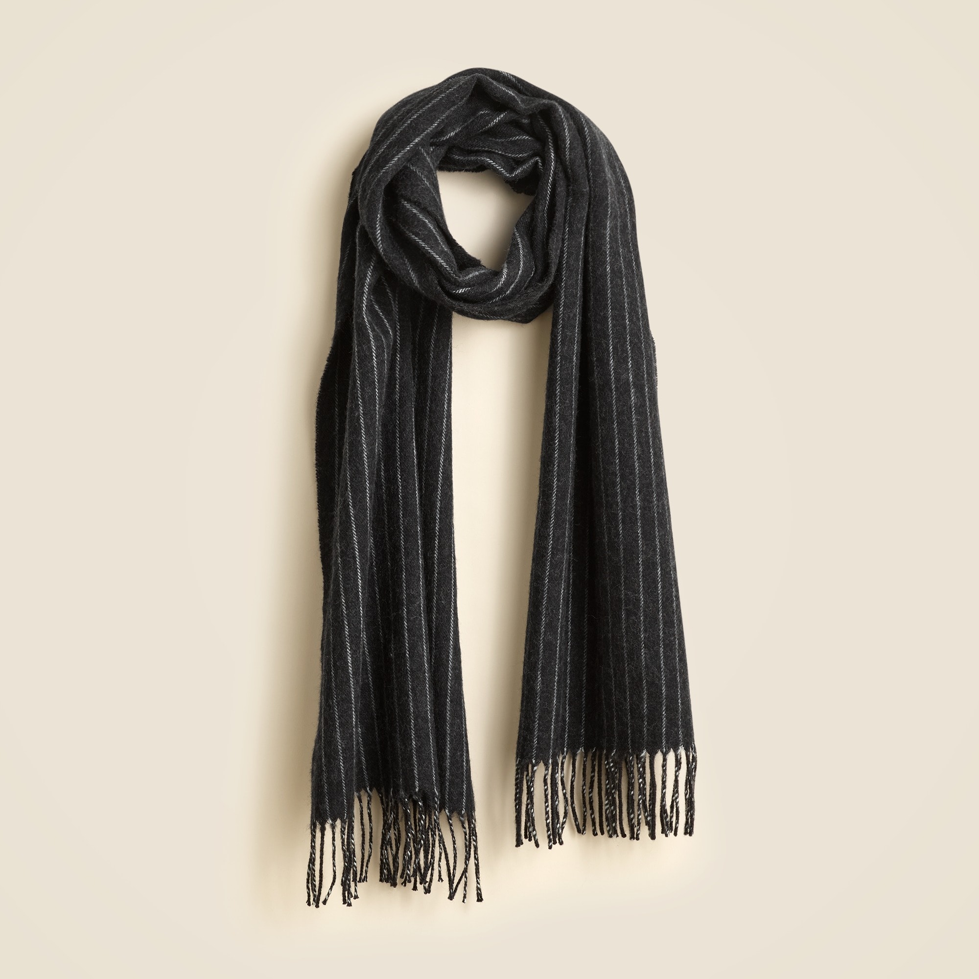 womens Pinstripe woven scarf