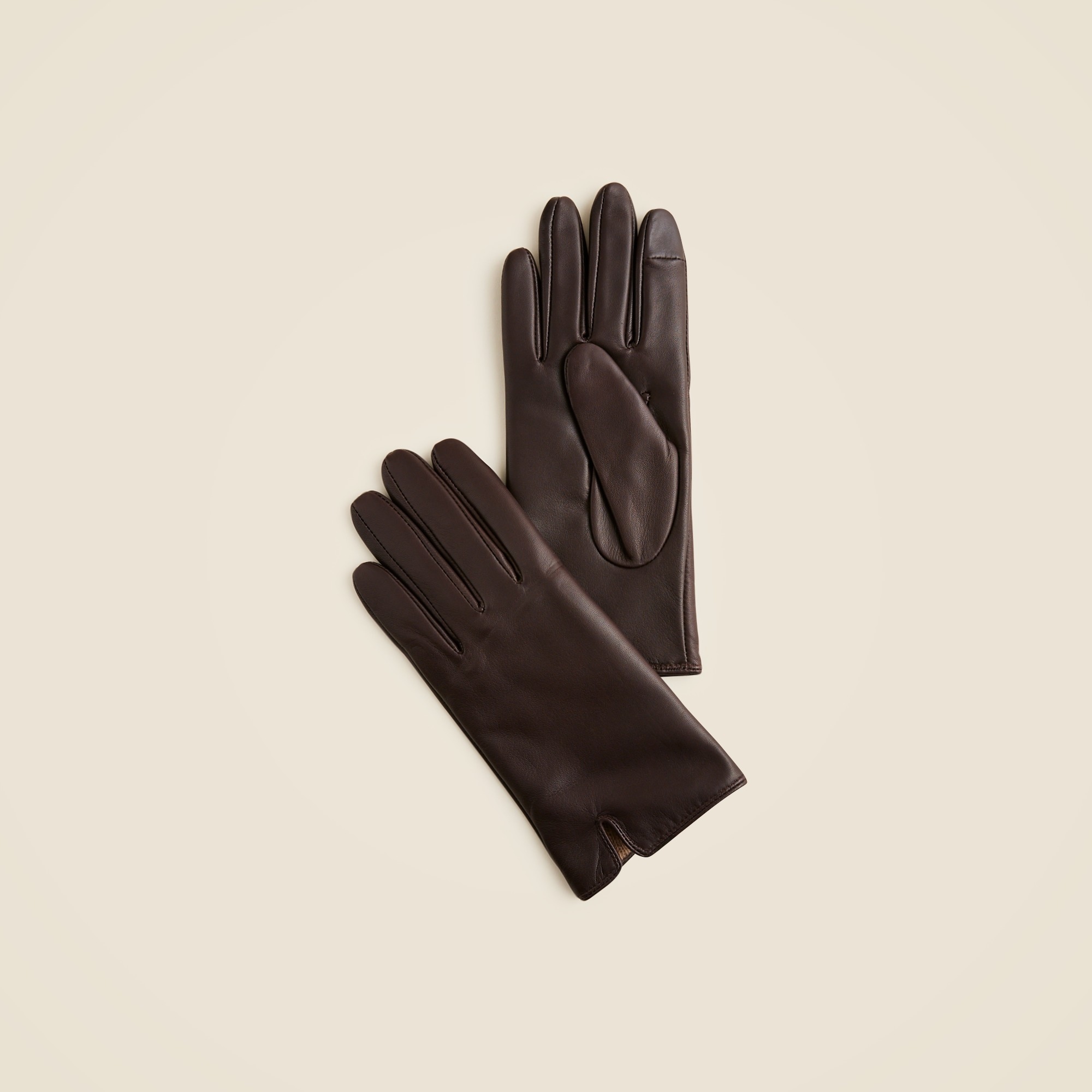 womens Leather touch-tech gloves