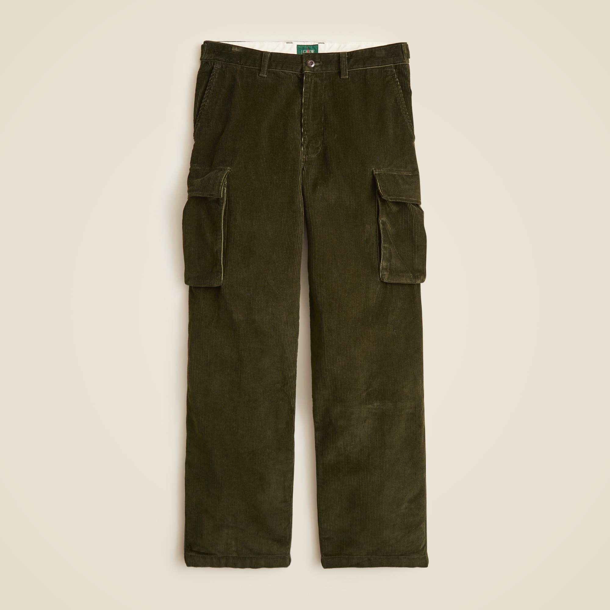 mens Relaxed-fit 10-wale corduroy cargo pant