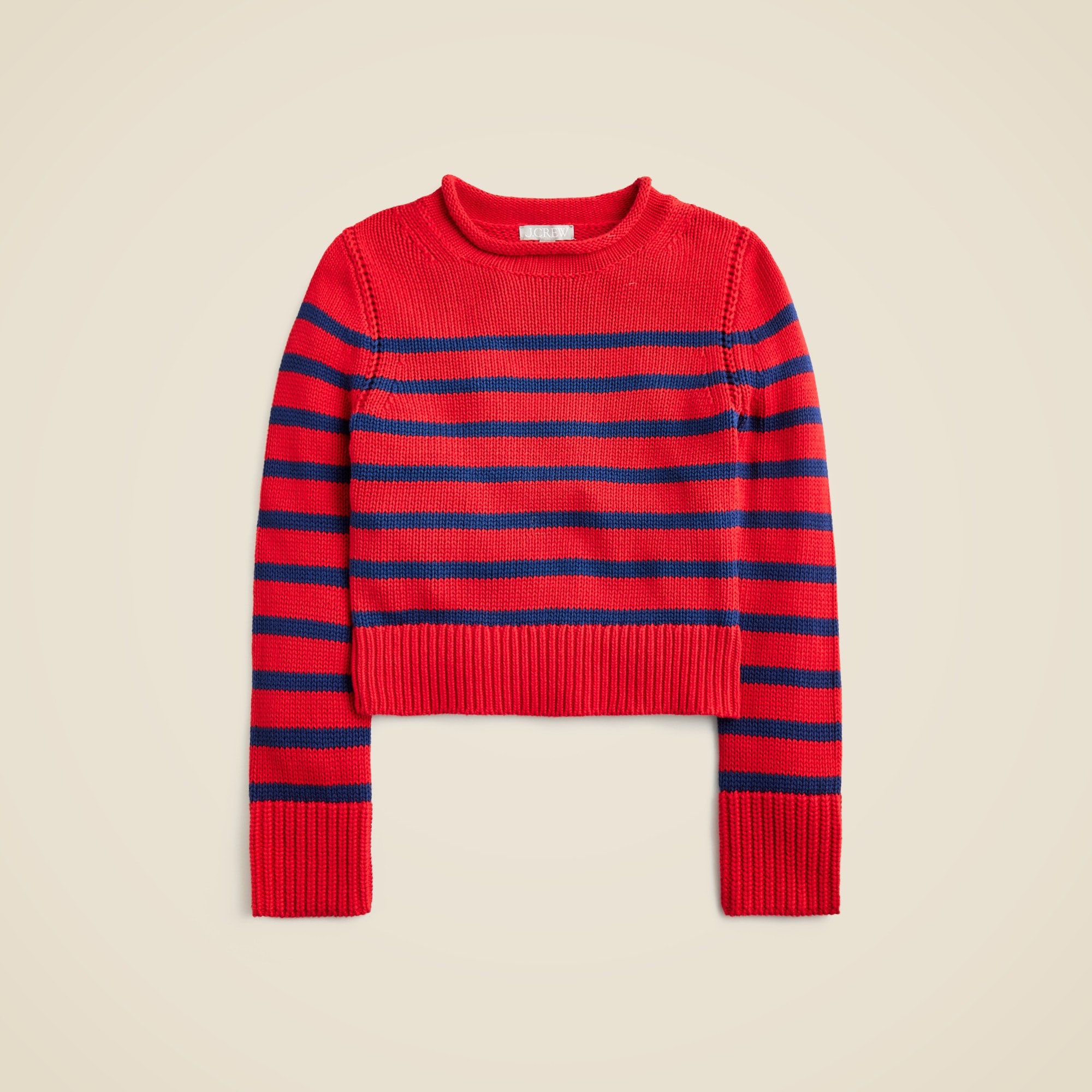 womens Heritage cotton Rollneck&trade; sweater in stripe