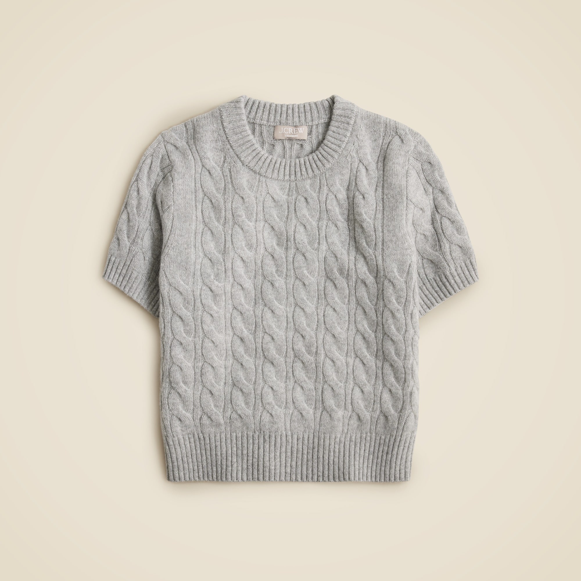 womens Cashmere cable-knit T-shirt