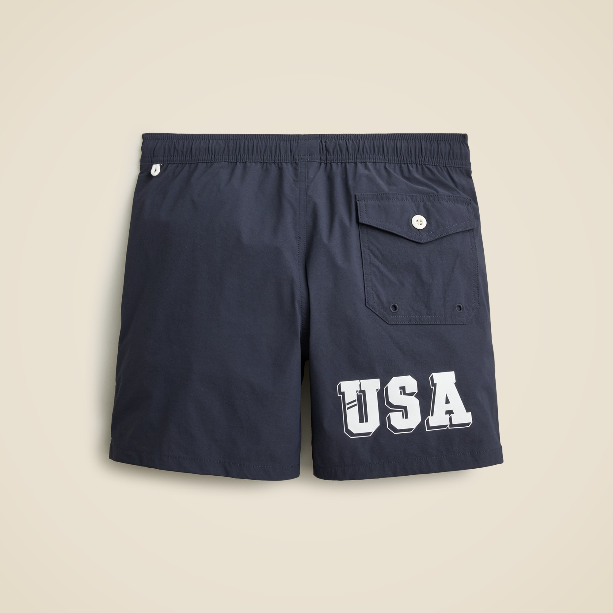 Limited-edition USA Swimming® X J.Crew 6'' stretch swim trunk with ECONYL® nylon