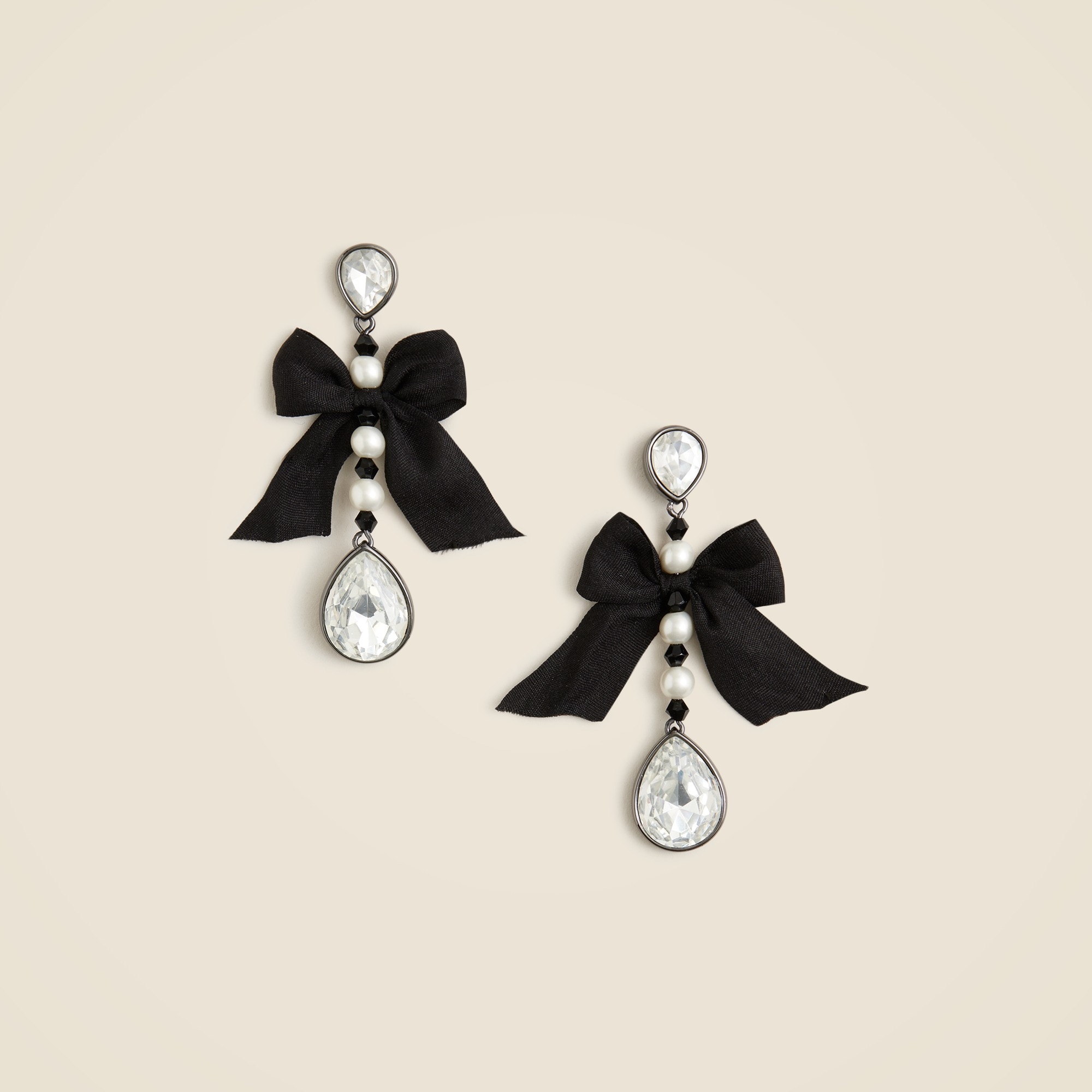 womens Sparkle bow drop earrings