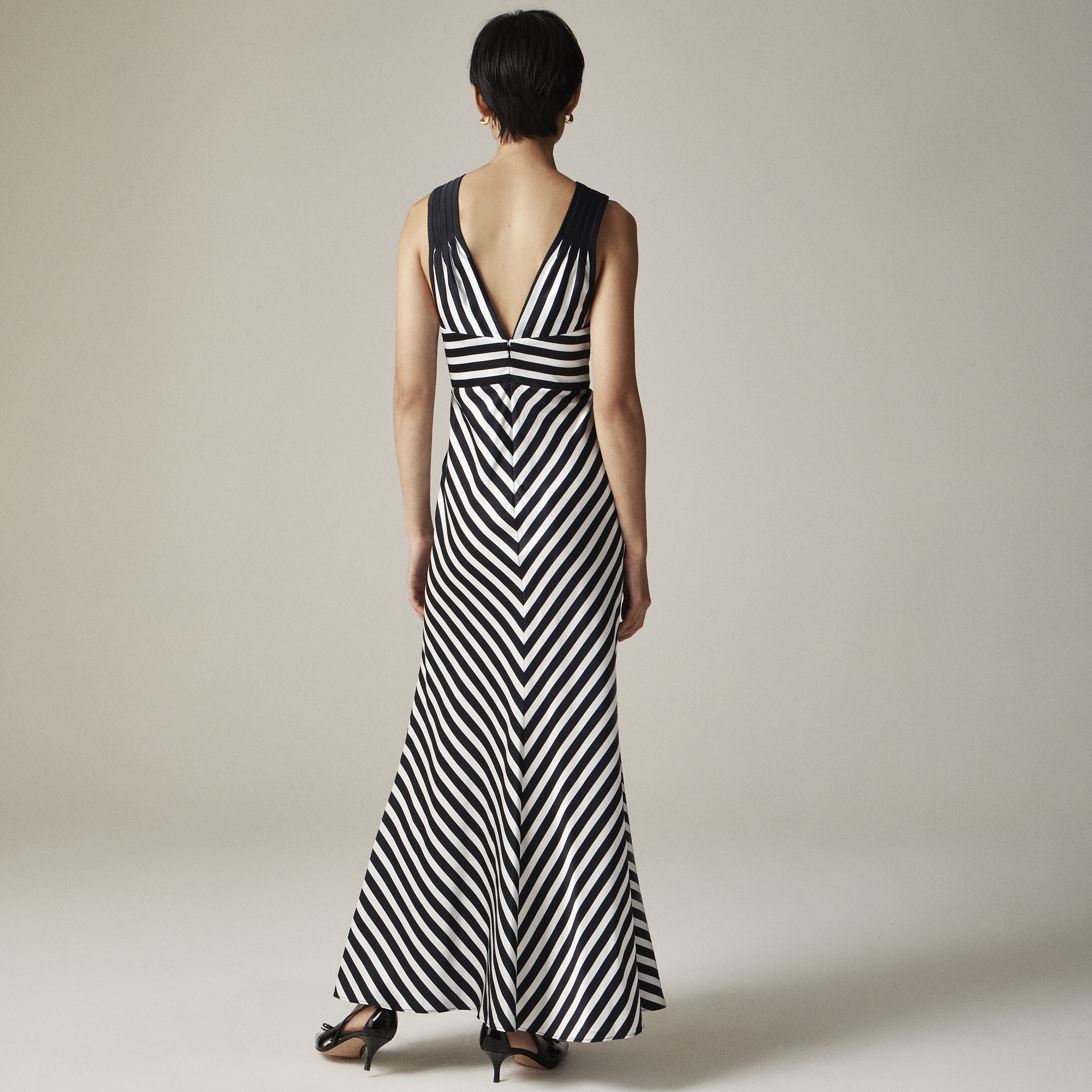 Christopher John Rogers X J.Crew cross-front maxi dress in stripe