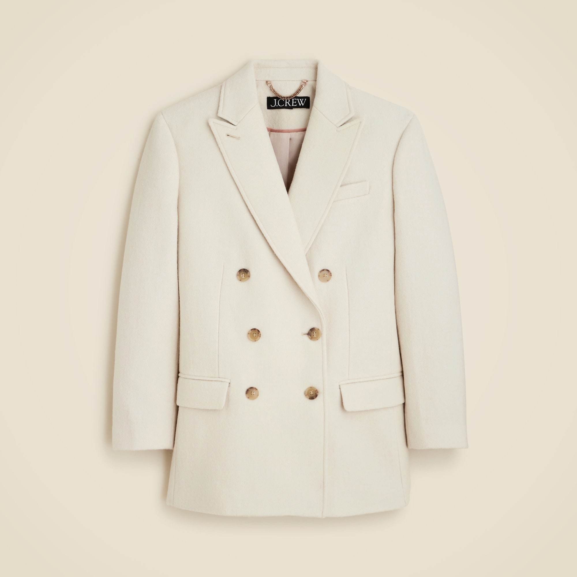 womens Tailored peacoat in Italian wool-blend melton