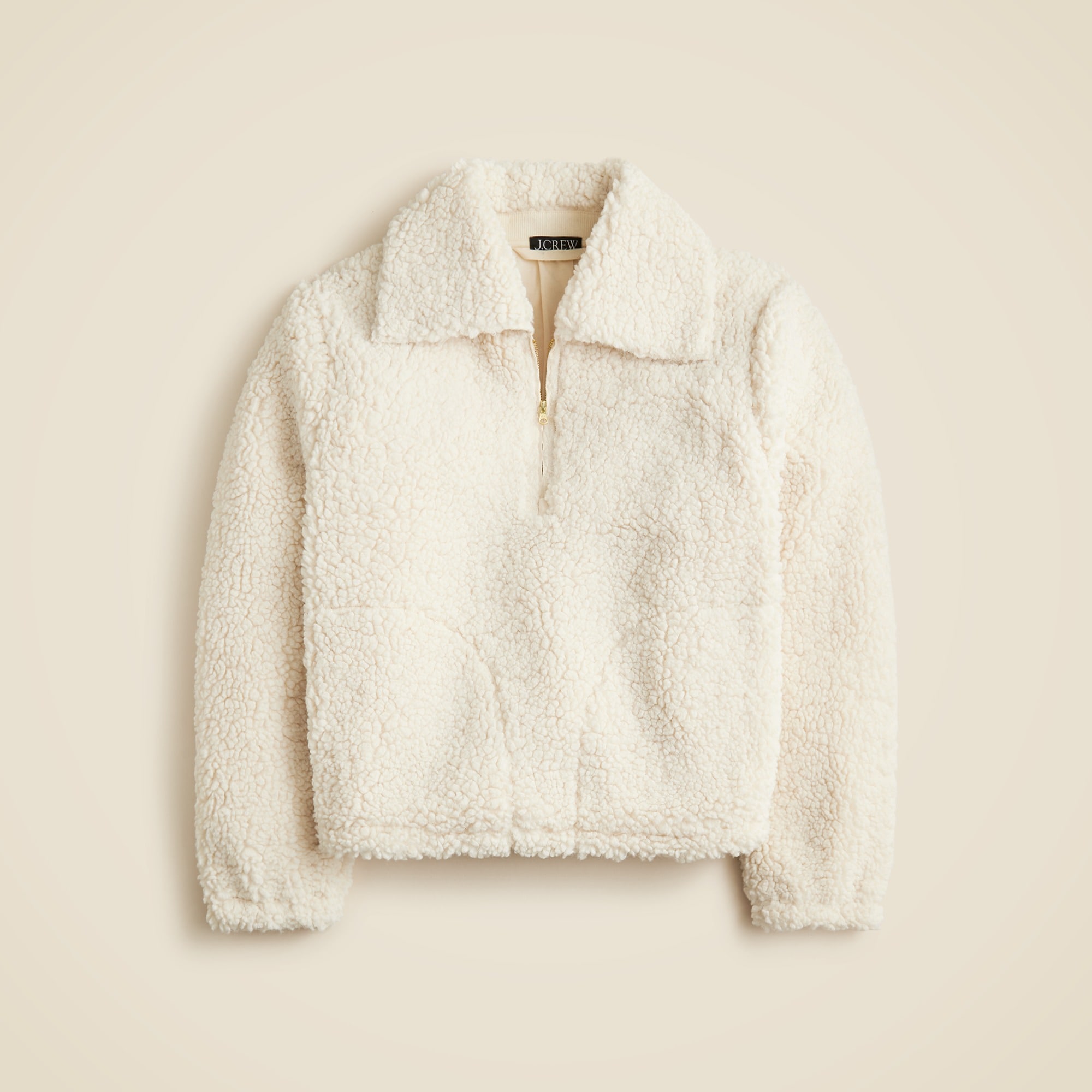 womens Sherpa half-zip fleece pullover