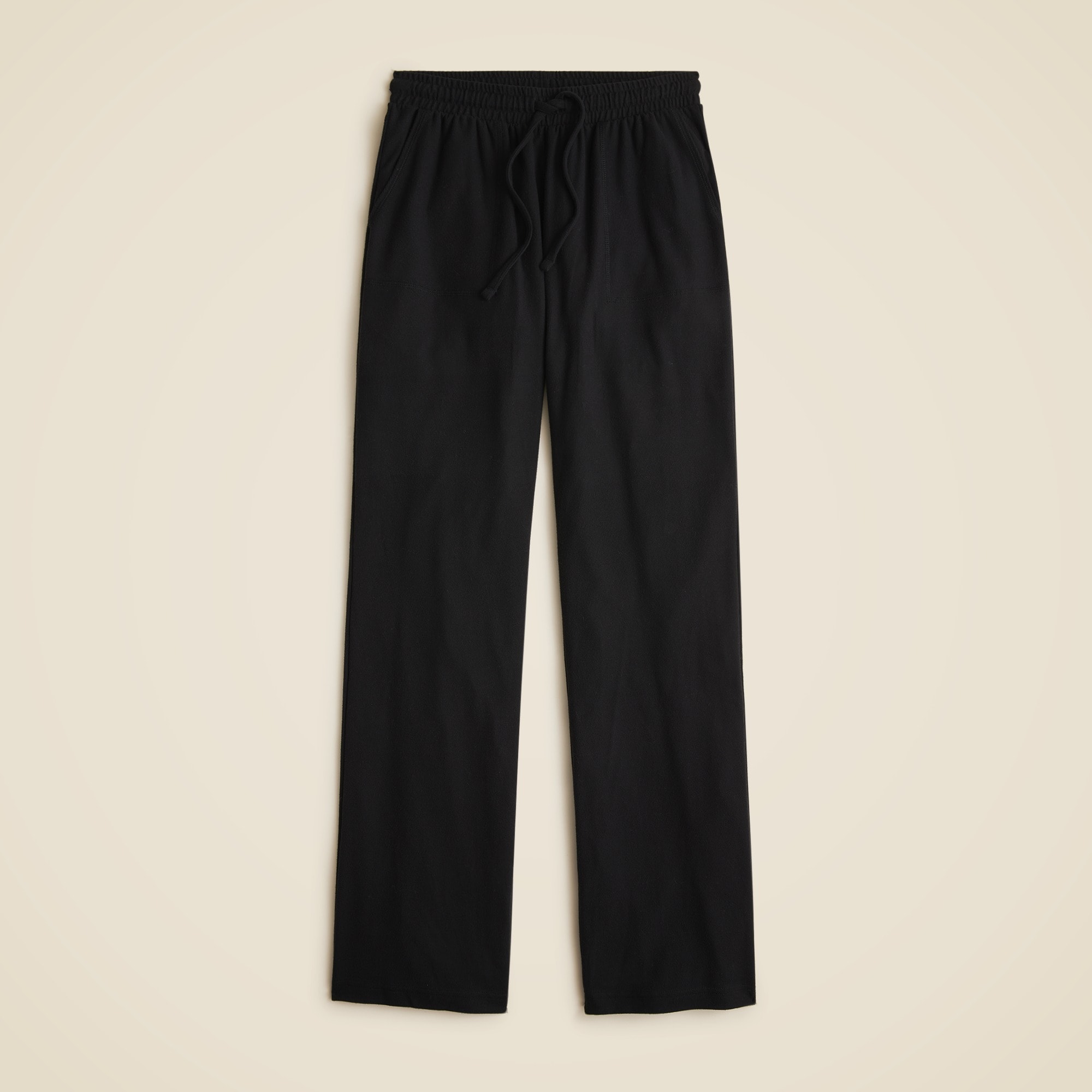 womens Soft rib wide-leg pant