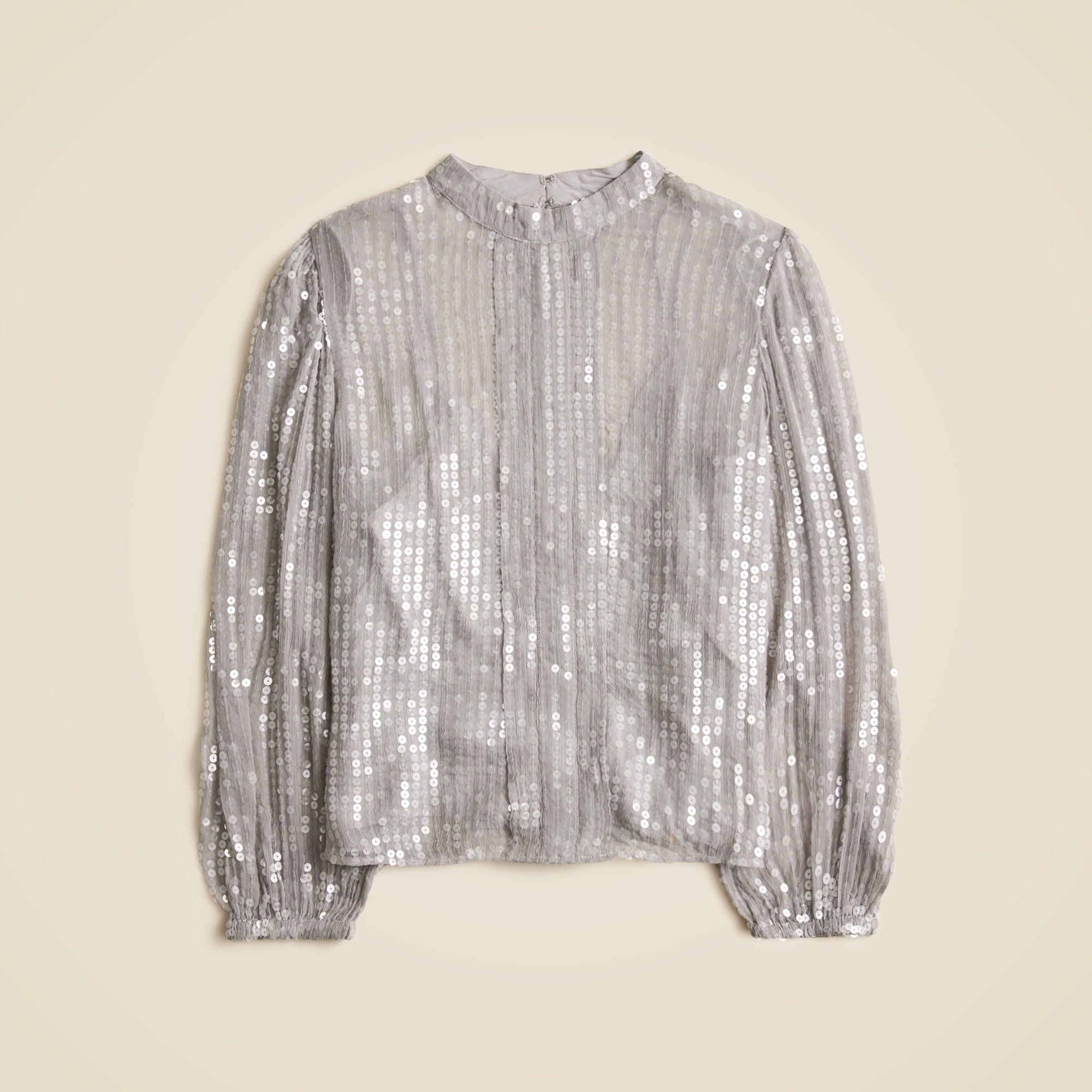 womens Sequin mockneck top