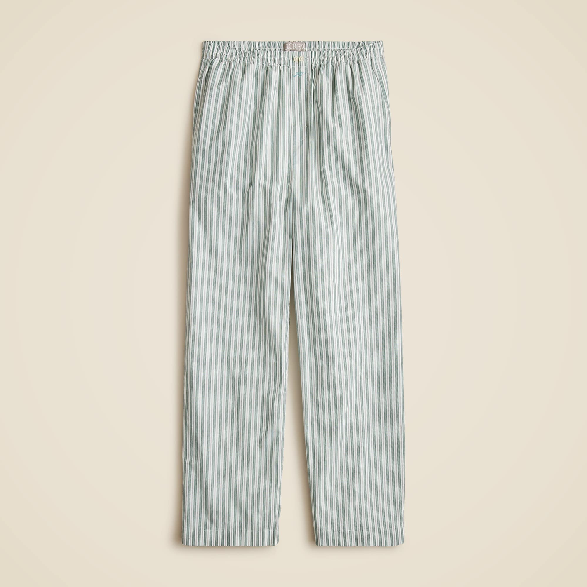 womens Cotton poplin pajama pant in stripe