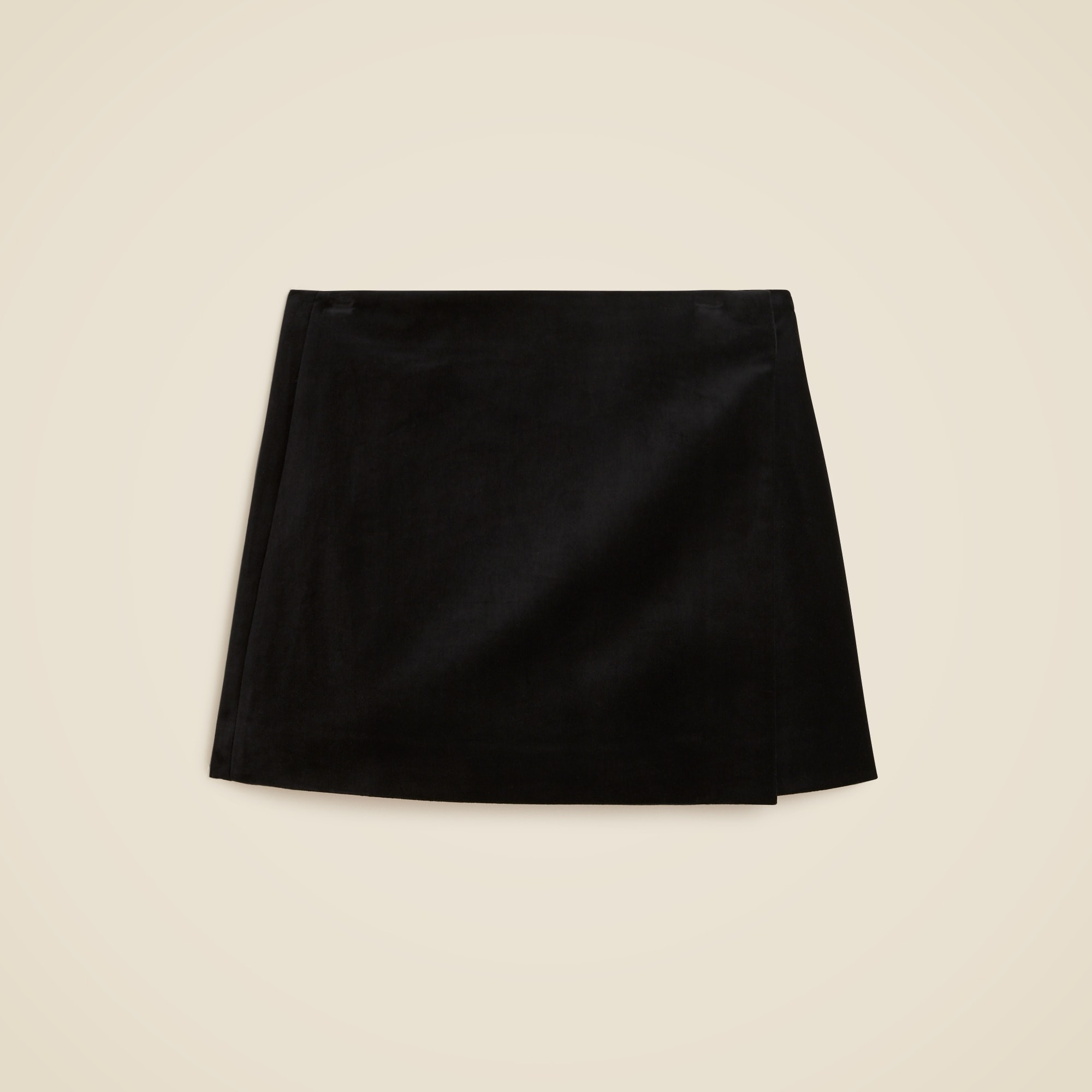 womens Velvet mini wrap skirt