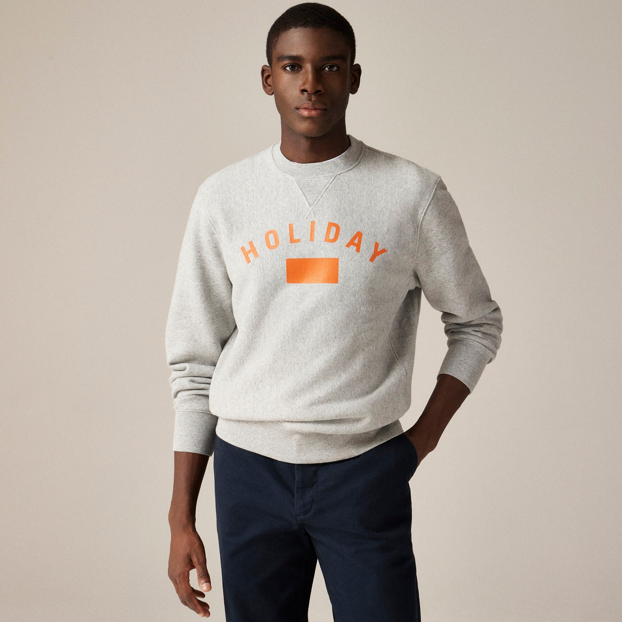 mens Limited-edition Holiday X J.Crew heritage 14 oz. fleece graphic sweatshirt