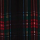 Gwen knee-length layered slip skirt in tartan crinkle chiffon BLACK RED TARTAN