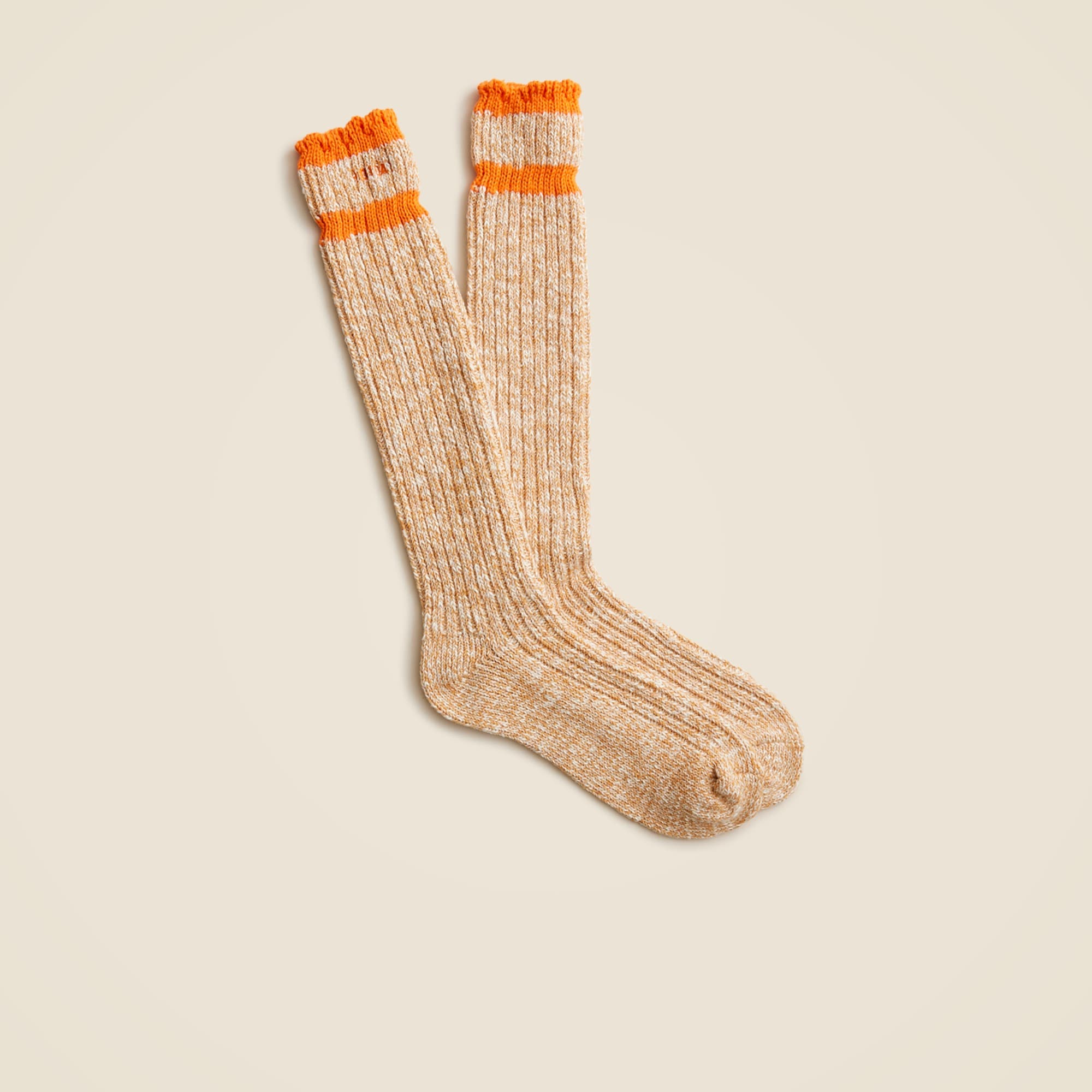 womens Limited-edition Holiday X J.Crew knee-high ribbed socks in wool blend