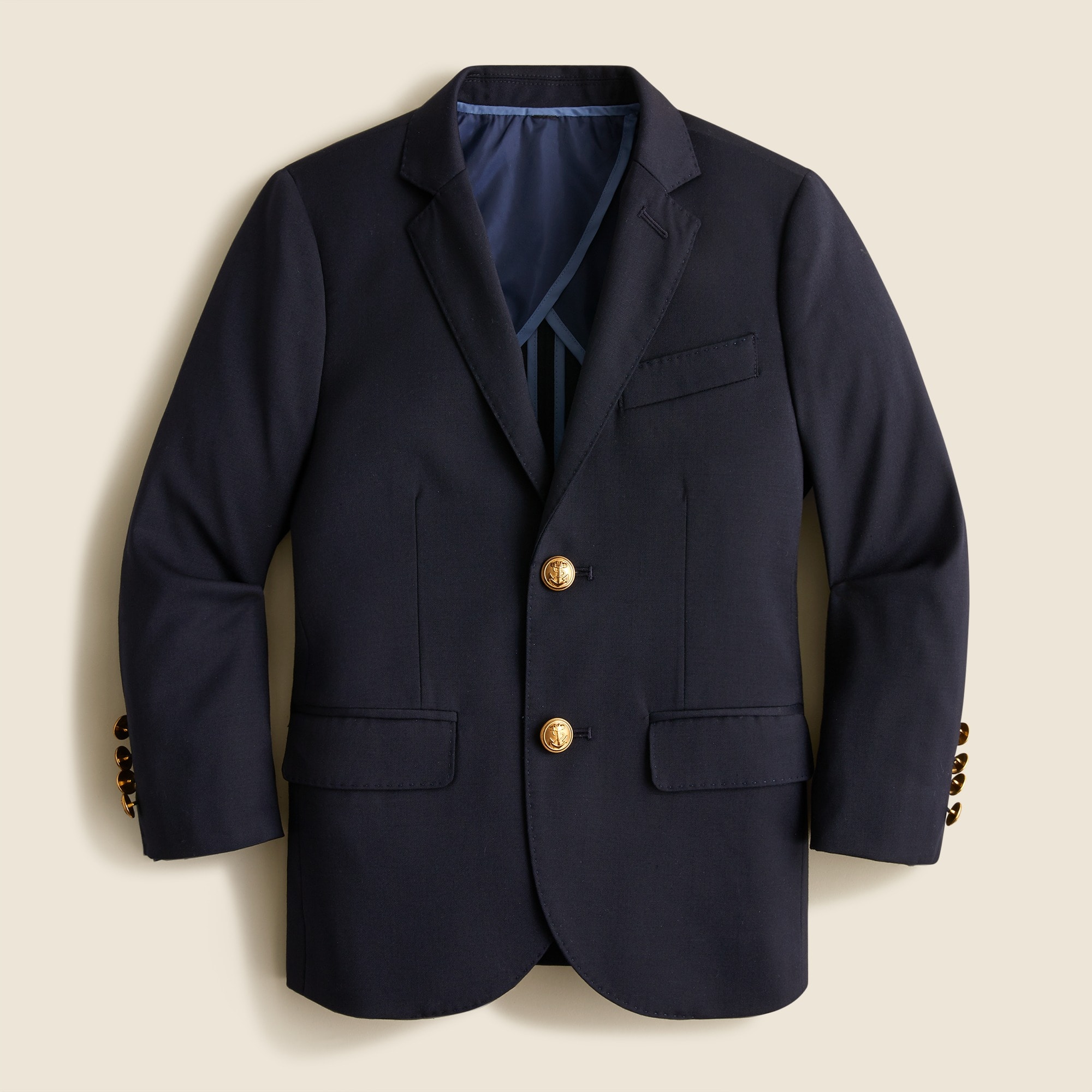  Boys' Ludlow two-button blazer in navy wool blend