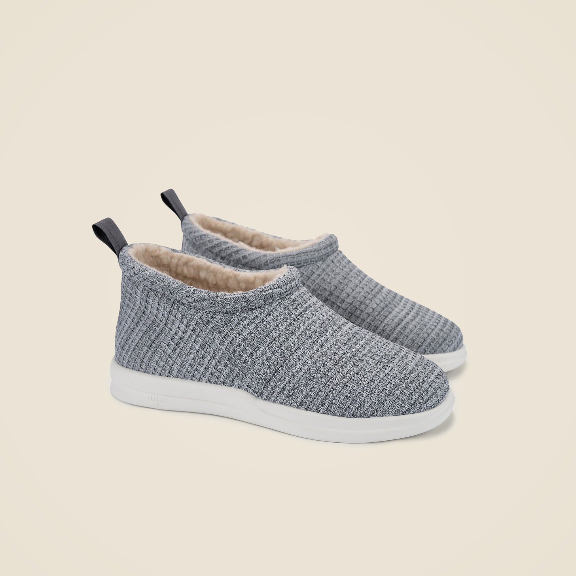 womens LUSSO CLOUD&trade; GURU SHERP waffle slip-ons