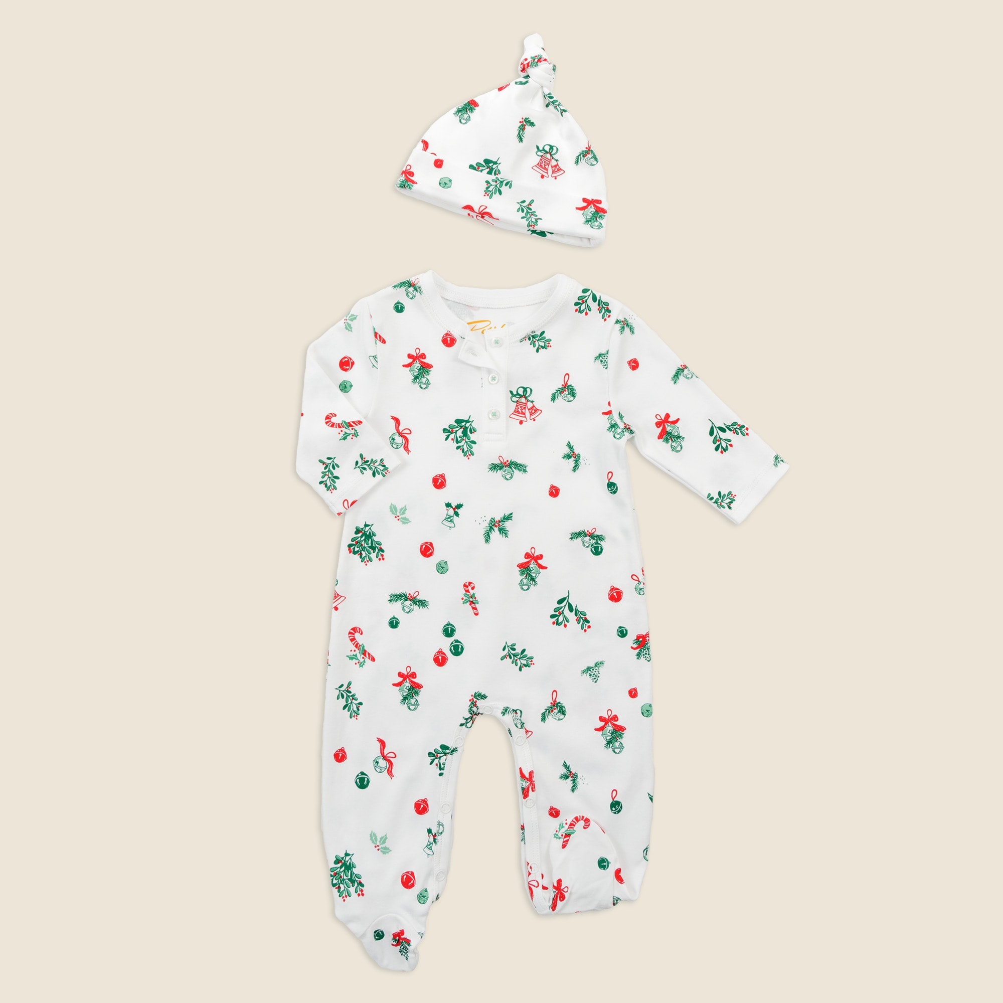 boys Petidoux babies' Pima cotton one-piece and matching hat set