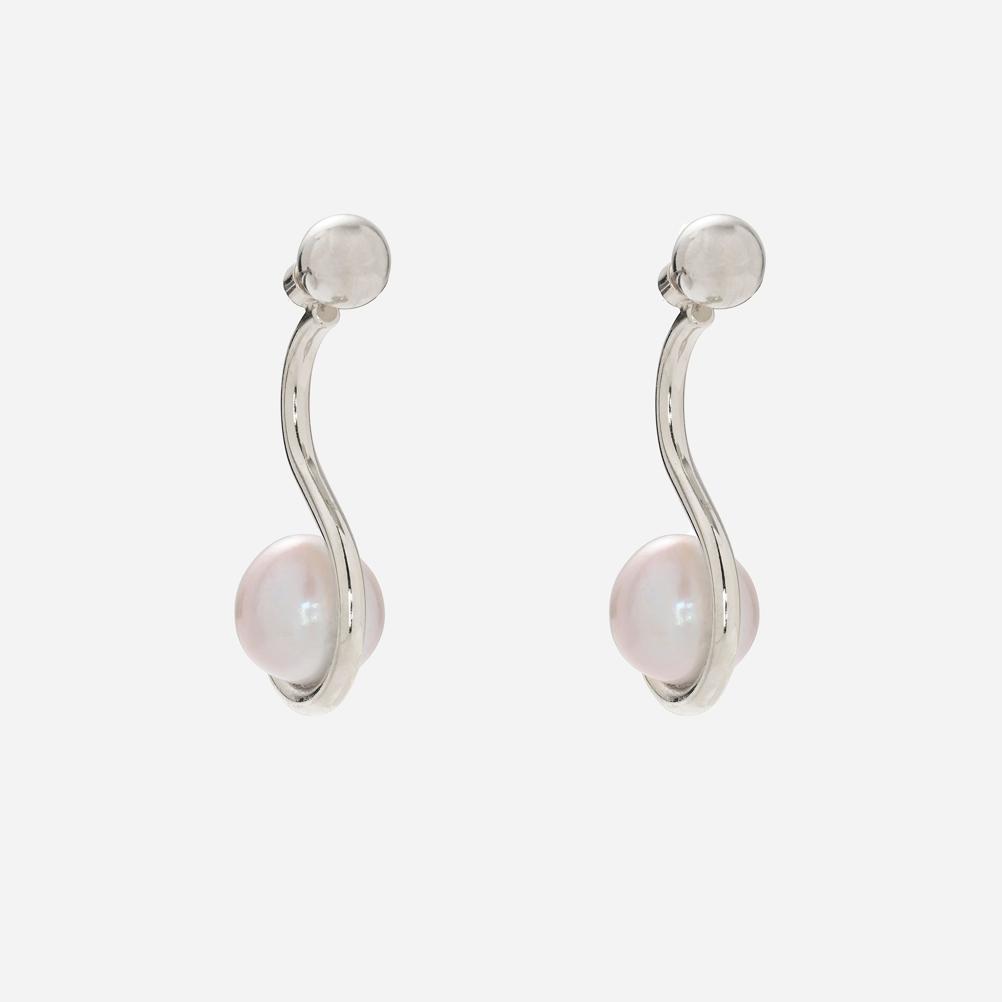 womens Lady Grey pearl ivy earrings